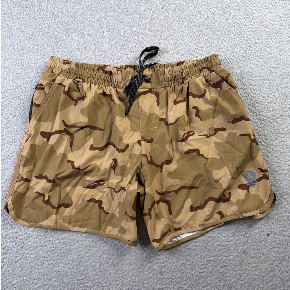 Zero Foxtrot Desert Camo Unlined Training Shorts Zipper Pockets Mens 2XL NWOT